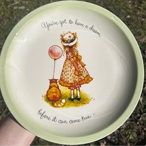 Holly Hobby Vintage Style Decorative Plate with Inspirational Quote